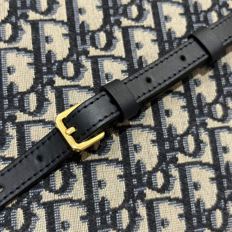 30 Montaigne Box Bag Blue Oblique Jacquard S2141