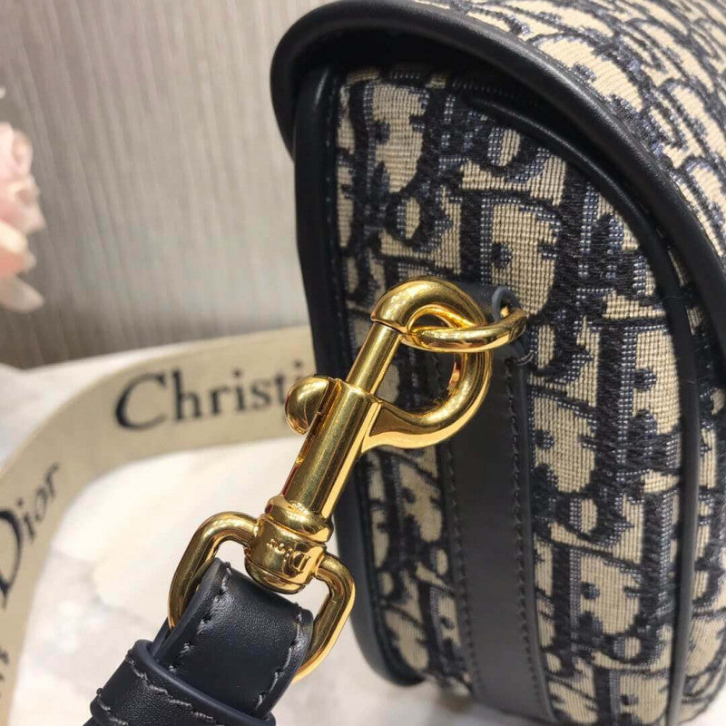 Large Bobby Bag in Blue Oblique Jacquard M9320