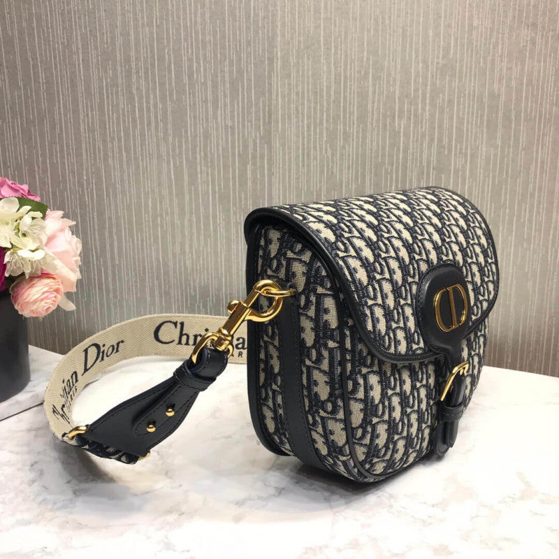 Large Bobby Bag in Blue Oblique Jacquard M9320