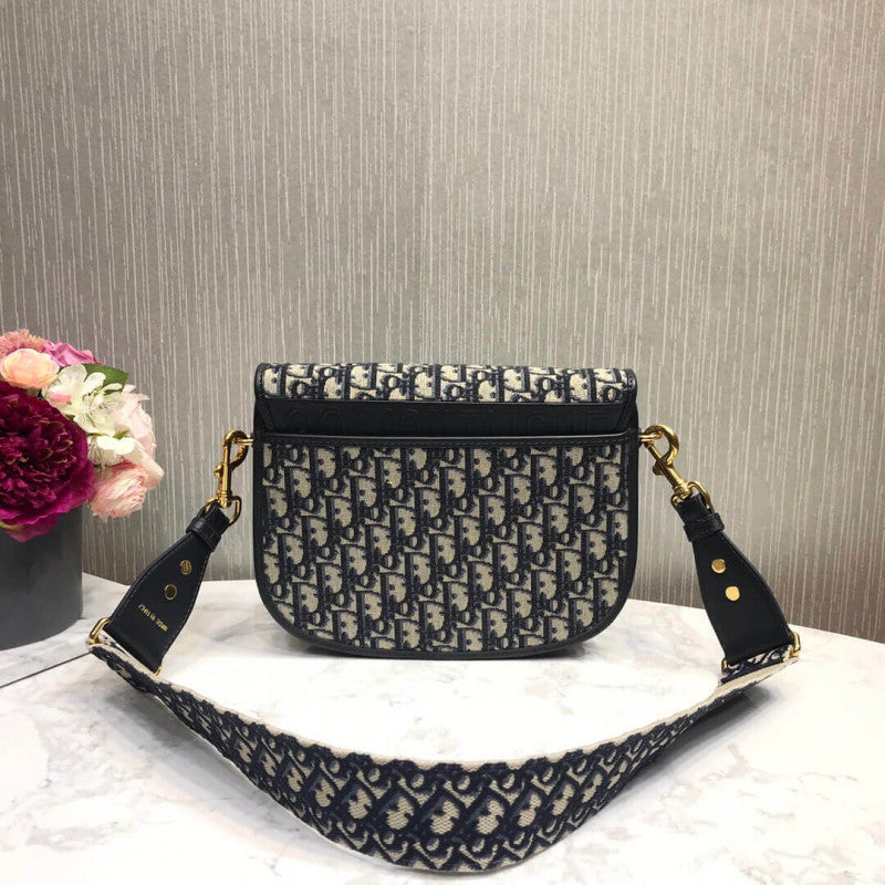 Large Bobby Bag in Blue Oblique Jacquard M9320