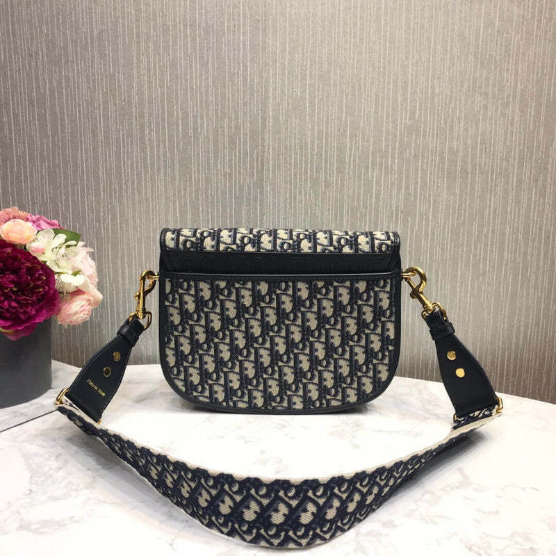 Large Bobby Bag in Blue Oblique Jacquard M9320