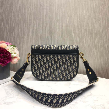 Large Bobby Bag in Blue Oblique Jacquard M9320