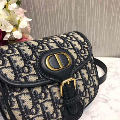 Small Bobby Bag in Blue Oblique Jacquard M9317