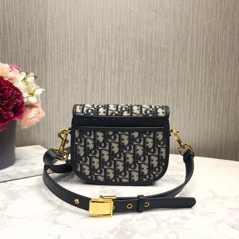 Small Bobby Bag in Blue Oblique Jacquard M9317