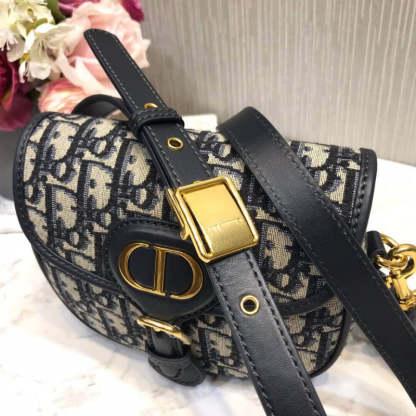 Small Bobby Bag in Blue Oblique Jacquard M9317