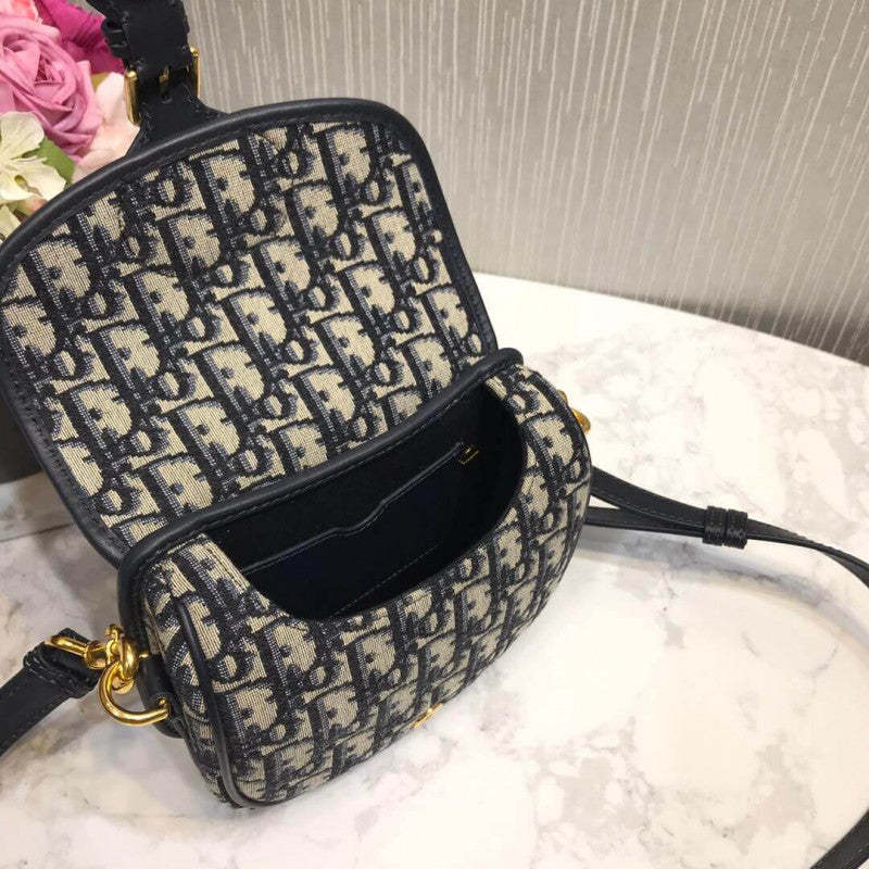 Small Bobby Bag in Blue Oblique Jacquard M9317