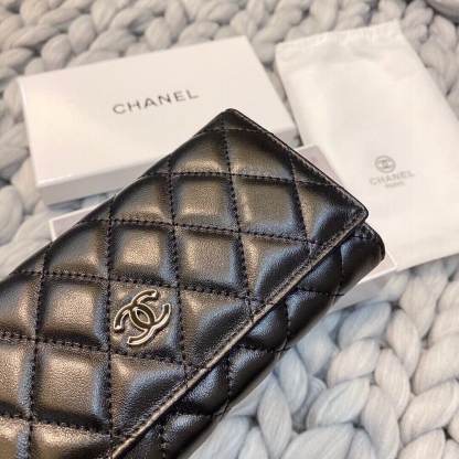 CHL LONG FLAP WALLET BLACK 19CM