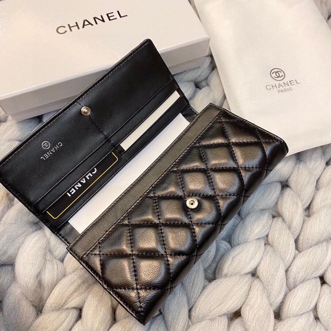 CHL LONG FLAP WALLET BLACK 19CM