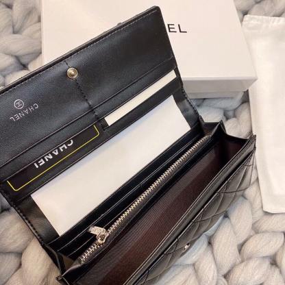 CHL LONG FLAP WALLET BLACK 19CM