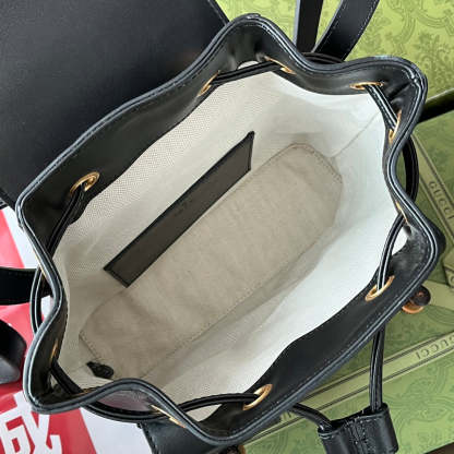 gg Bamboo Small Backpack Black For Women, Women’s Bags 8.6in/22cm gg ‎702101 UZY0T 1000