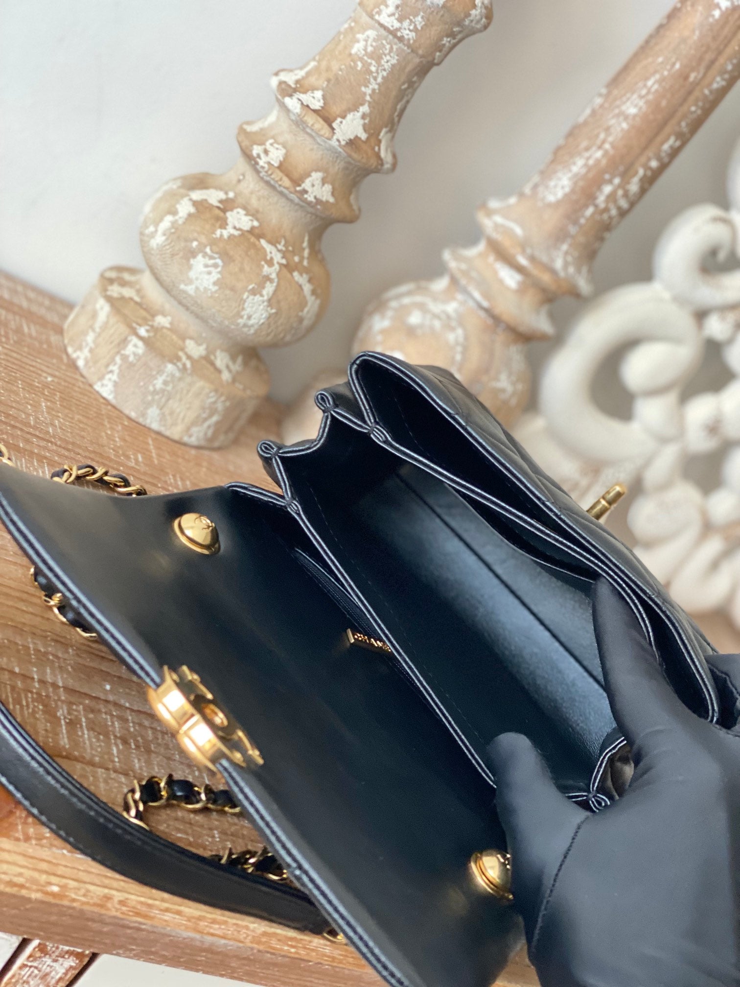 CHL Classic Diamond Flap Bag Black For Women, Women’s Bags 9.1in/23cm