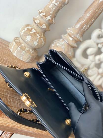 CHL Classic Diamond Flap Bag Black For Women, Women’s Bags 9.1in/23cm