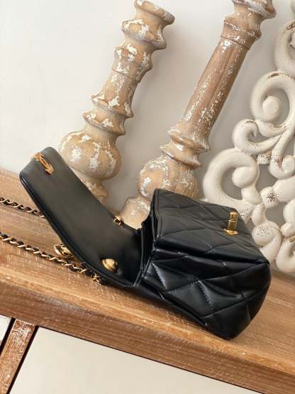 CHL Classic Diamond Flap Bag Black For Women, Women’s Bags 9.1in/23cm