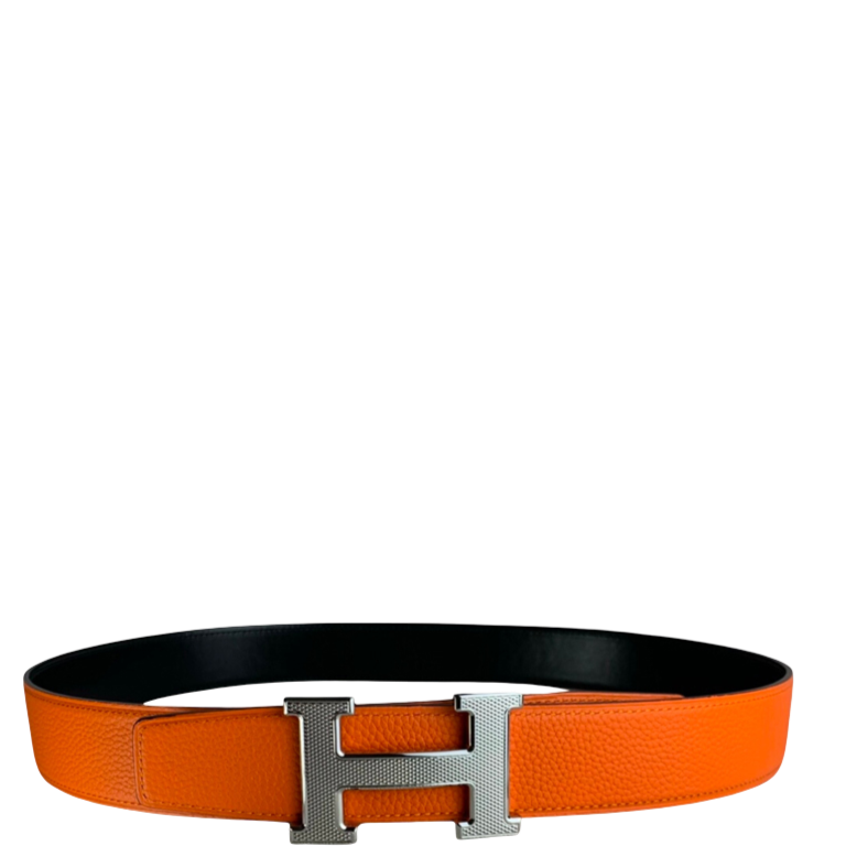 HM BELT TOGO SWIFT SILUVER BUCKLE ORANGE 38MM