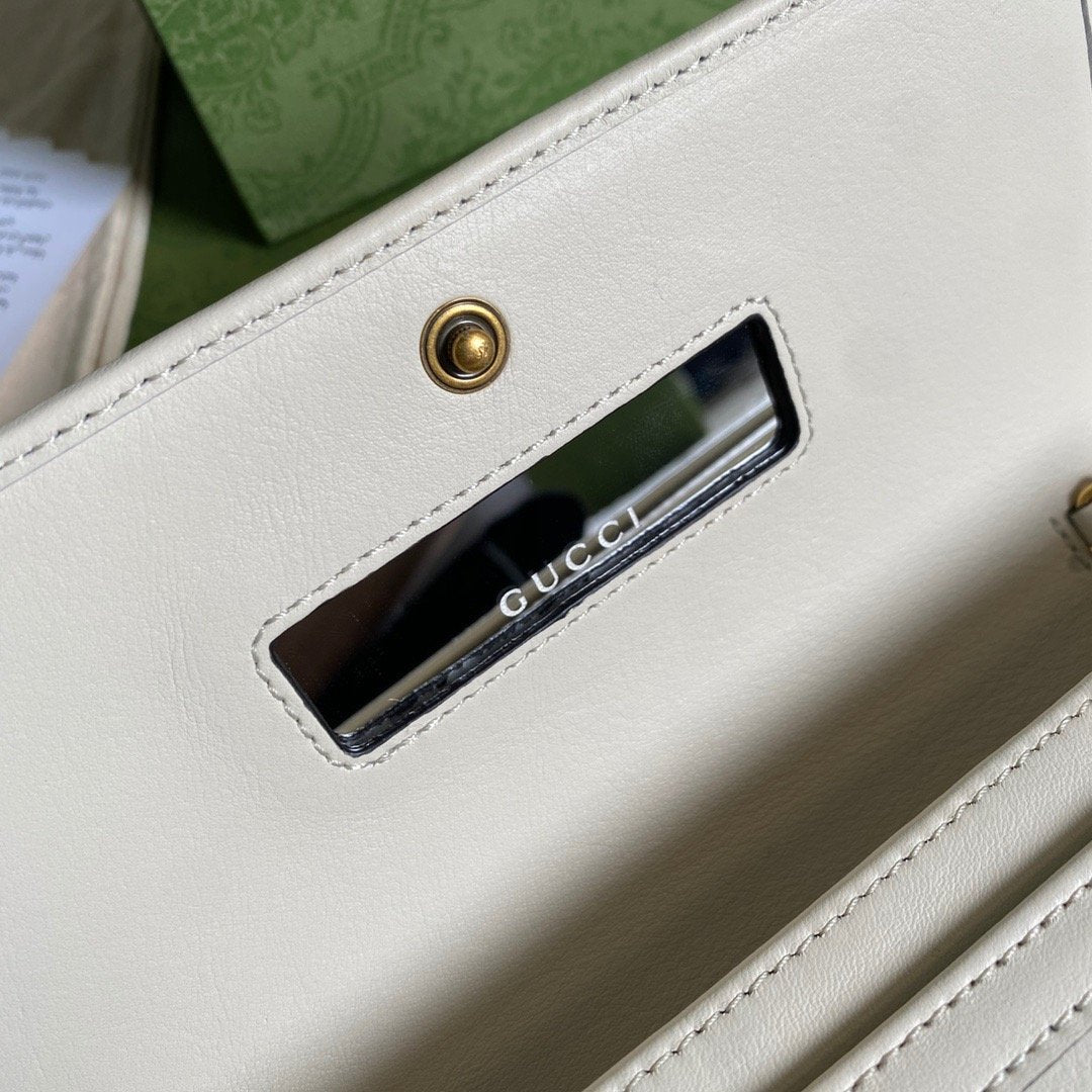 gg Diana Chain Wallet With Bamboo White For Women, Women’s Bags 7.4in/19cm gg 658243 17Q0T 9022