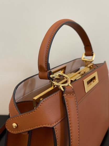 FI Peekaboo ISeeU Petite Brown Small Bag For Woman 20cm/8in