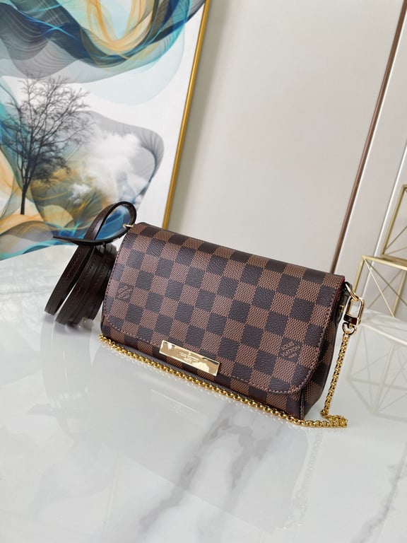 LUV FELICIE POCHETTE DAMIER AZUR 21CM