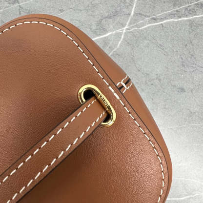 CE Small Box Cuir Triomphe In Textile Natural / Tan For Women 4in/11cm 