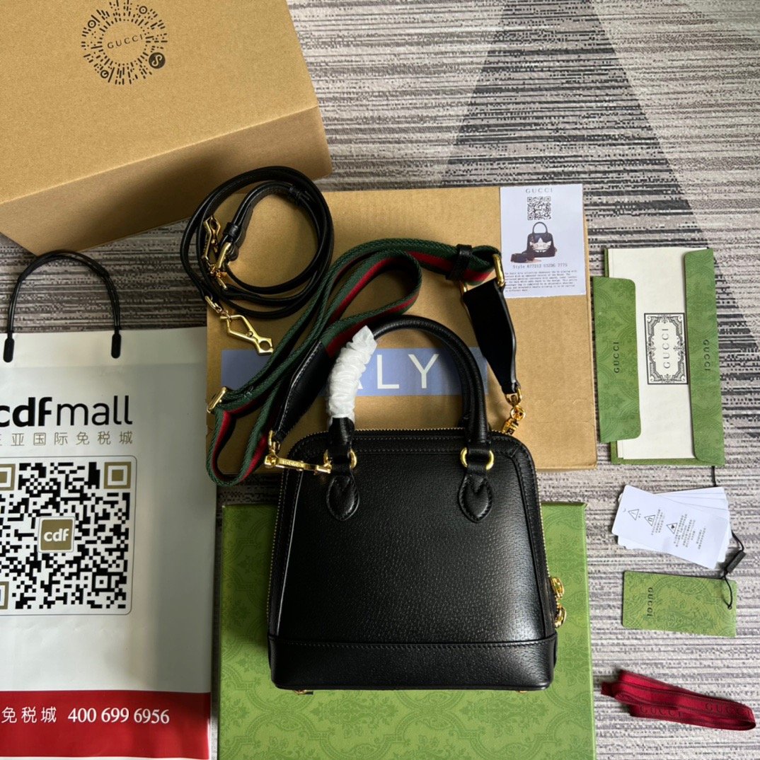 gg x Adidas Horsebit 1955 Mini Bag Black For Women, Women’s Bags 7.9in/20cm gg‎ 677212 U3ZDG 8726