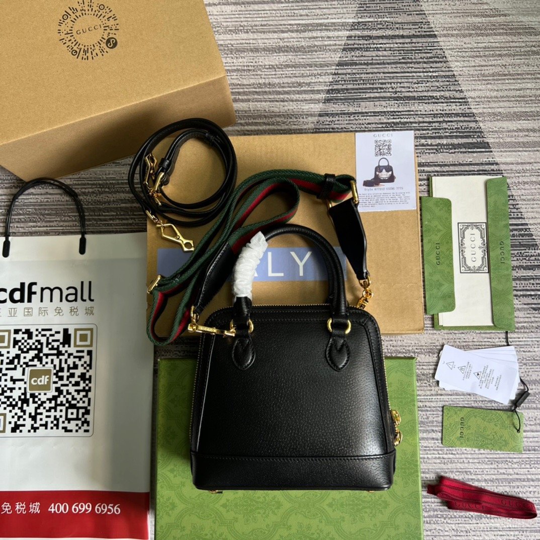 gg x Adidas Horsebit 1955 Mini Bag Black For Women, Women’s Bags 7.9in/20cm gg‎ 677212 U3ZDG 8726