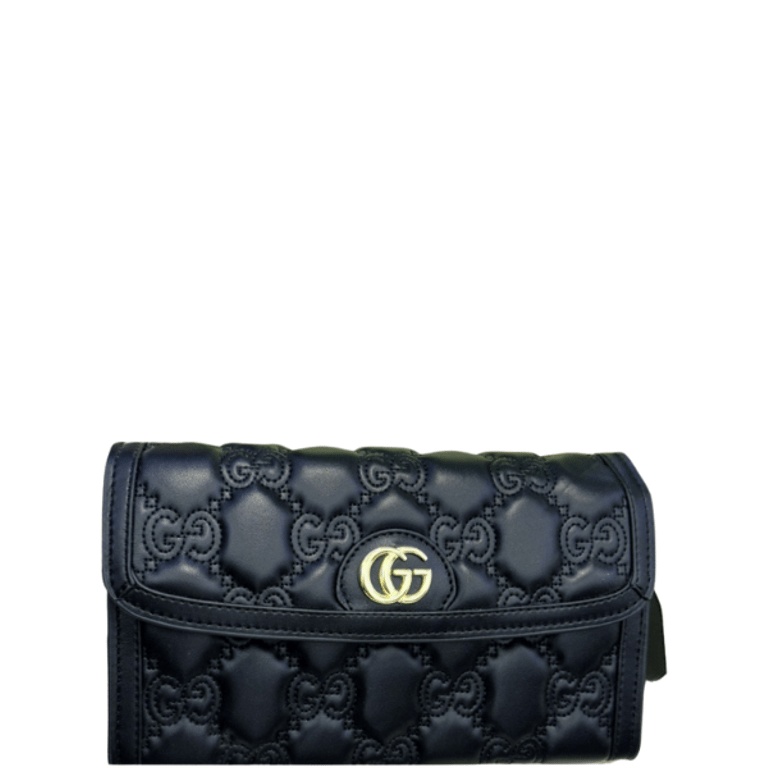 GG MATELASSE WALLET BLACK 23CM