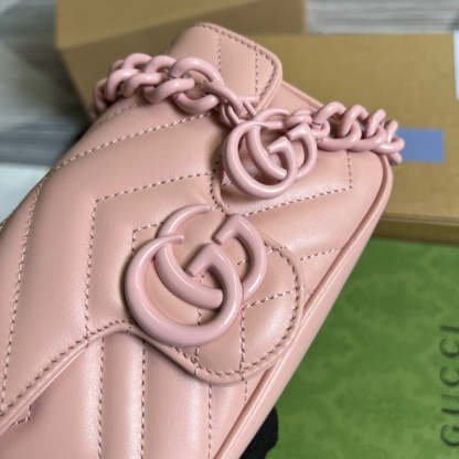 gg Marmont Super Mini Bag Pink For Women, Women&#8217;s Bags 6.2in/17cm gg