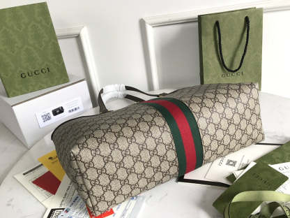 gg Ophidia gg Medium Tote Bag Beige/Ebony gg Supreme Canvas And Brown For Women 15in/38cm 631685 96IWB 8745