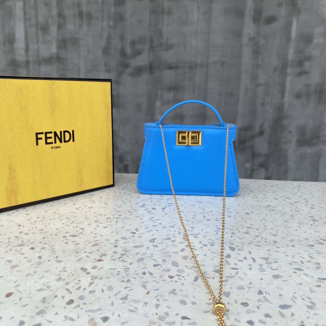 FI Nano Peekaboo Charm Crossbody Blue Bag For Woman 12cm/4.5in