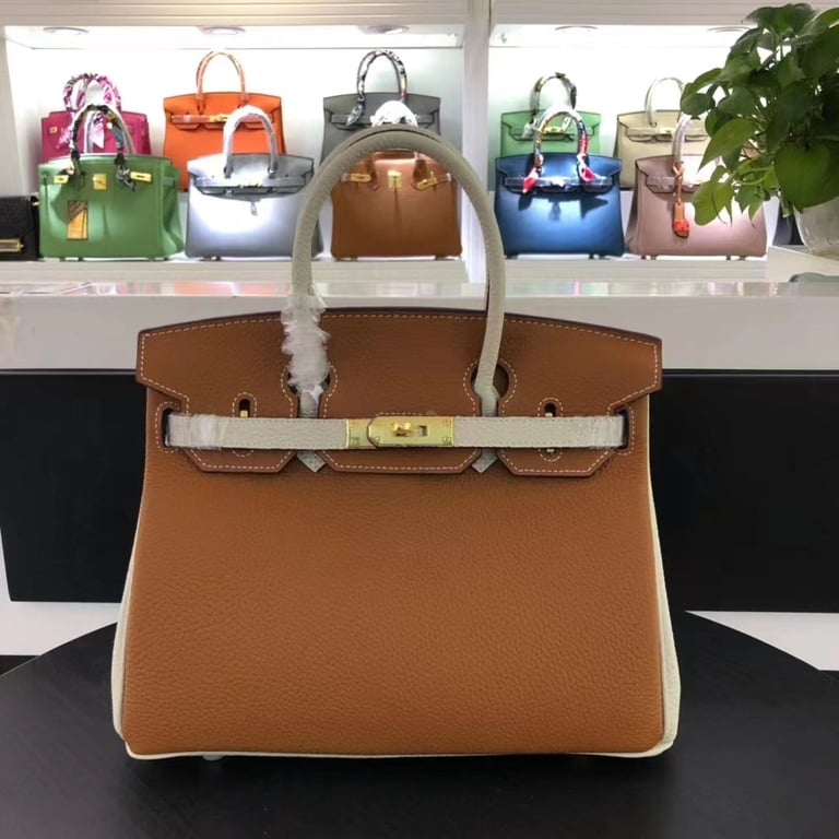 HM BIRKIN TOGO LEATHER GOLD HARDWARE BROWN 30CM