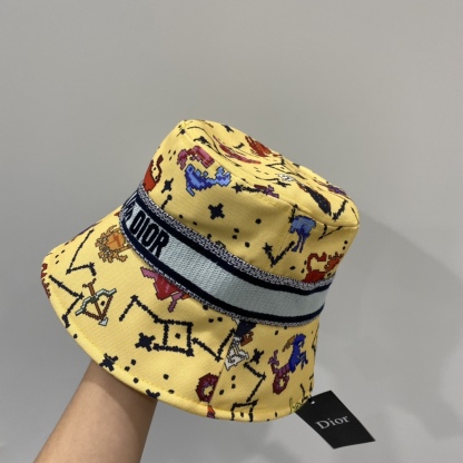 DOR MULTICOLOR IMAGE BUCKET HAT YELLOW