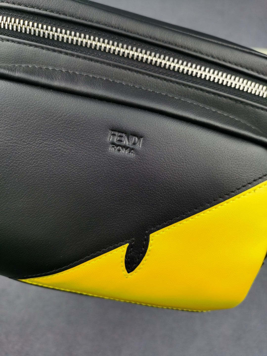 FI Little Monster Belt Bag Black/Yellow For Men, Men&#8217;s Bag 7.9in/20cm FF