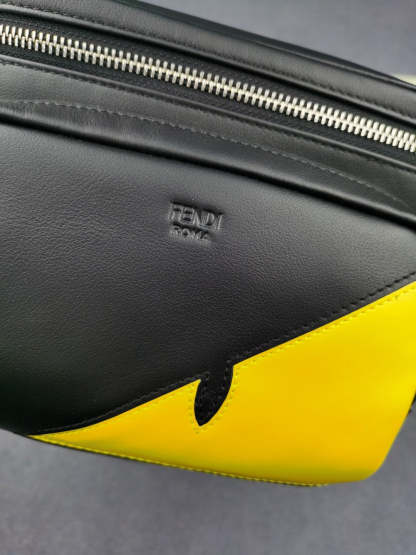 FI Little Monster Belt Bag Black/Yellow For Men, Men&#8217;s Bag 7.9in/20cm FF