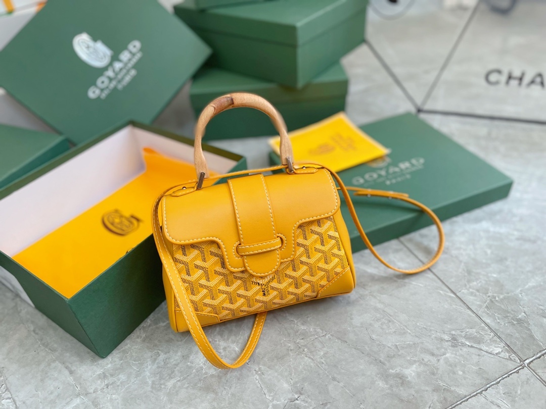GOYARD SAÏGON SOUPLE MINI BAG YELLOW 20CM SAIGONMINTY08CL08P