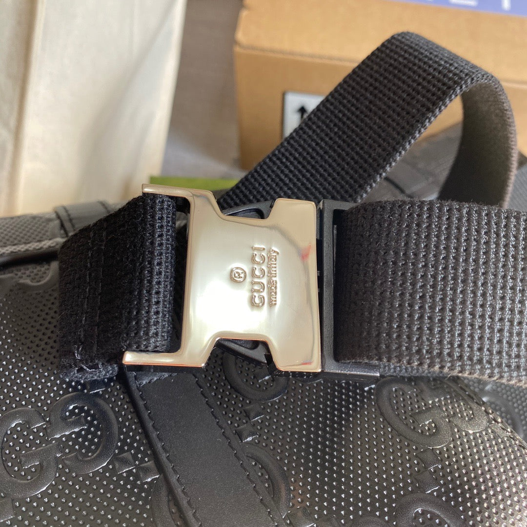 gg Signature Belt Bag Black gg Embossed For Women 12in/31cm gg