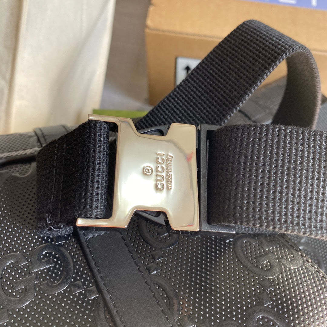 gg Signature Belt Bag Black gg Embossed For Women 12in/31cm gg