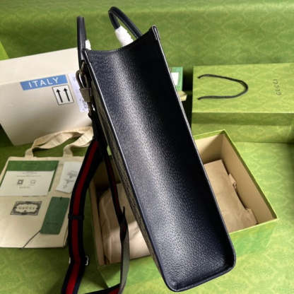 gg Tote Bag With Interlocking G Beige And Blue Supreme Canvas For Women 15in/38.5cm gg