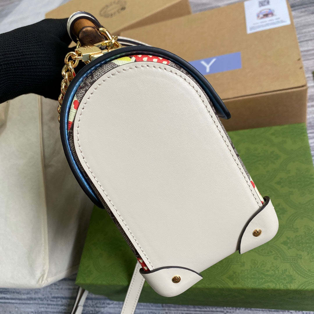 gg Padlock gg Small amboo Strawberry Shoulder Bag Beige For Women, Women’s Bags 9.5in/24cm gg