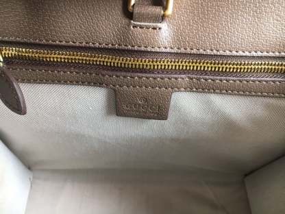 GG TIGER MEDIUM TOTE BAG WITH INTERLOCKING G 31CM DARK BROWN