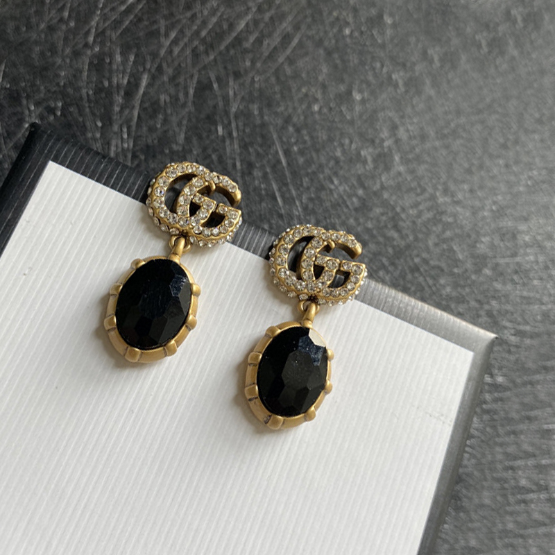 GG GG BLACK EARRINGS