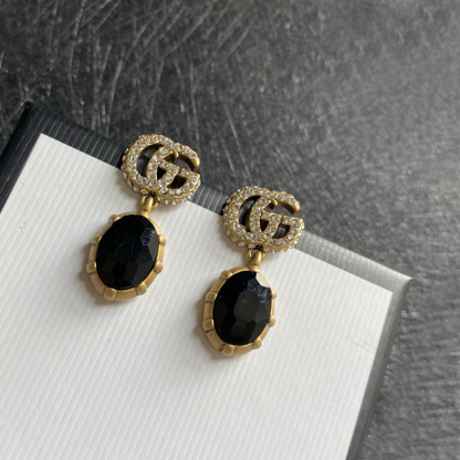 GG GG BLACK EARRINGS
