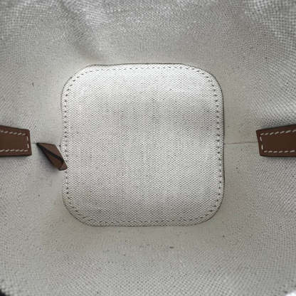 CE Small Box Cuir Triomphe In Textile Natural / Tan For Women 4in/11cm 