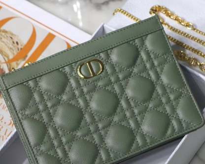 dir CARO ZIPPED POUCH WITH CHAIN CEDAR GREEN S5106UWHC_M67H