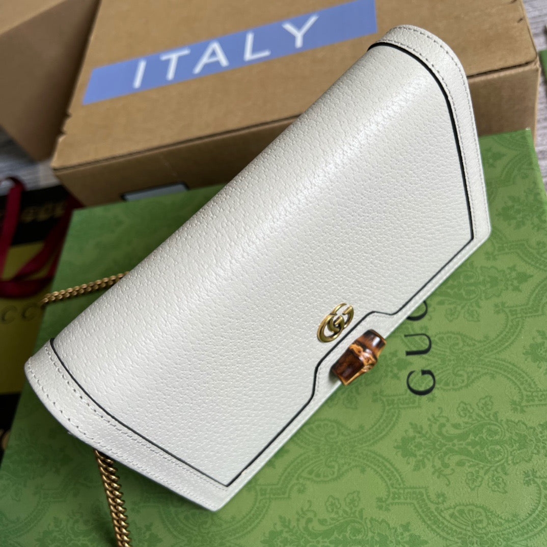 gg Diana Mini Bag With Bamboo White For Women, Women’s Bags 7.5in/19cm gg 