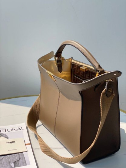 FI Peekaboo X-Lite Tote Medium Light Brown Bag For Woman 30cm/12in