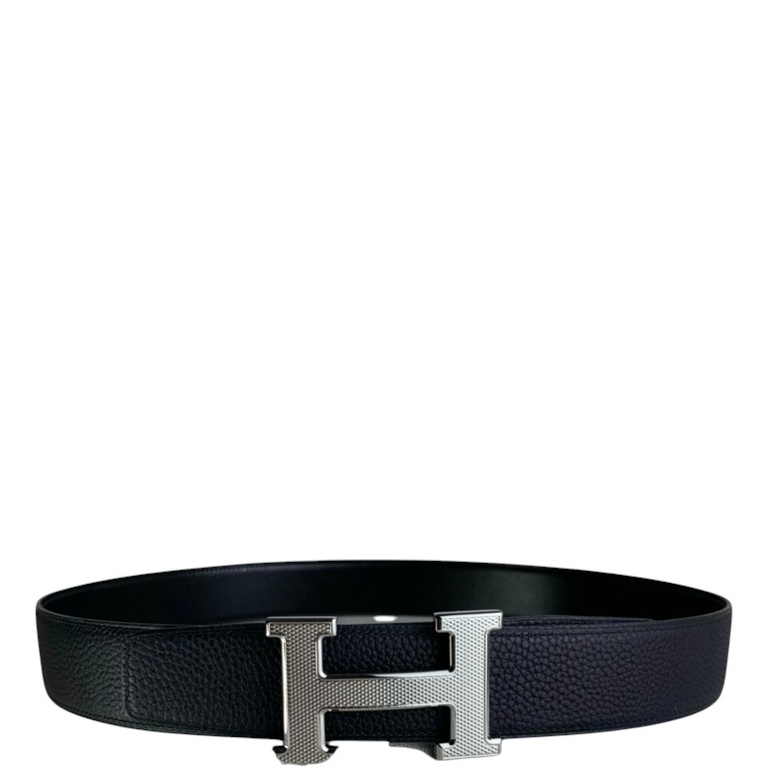 HM BELT TOGO SWIFT SILUVER BUCKLE BLACK 38MM