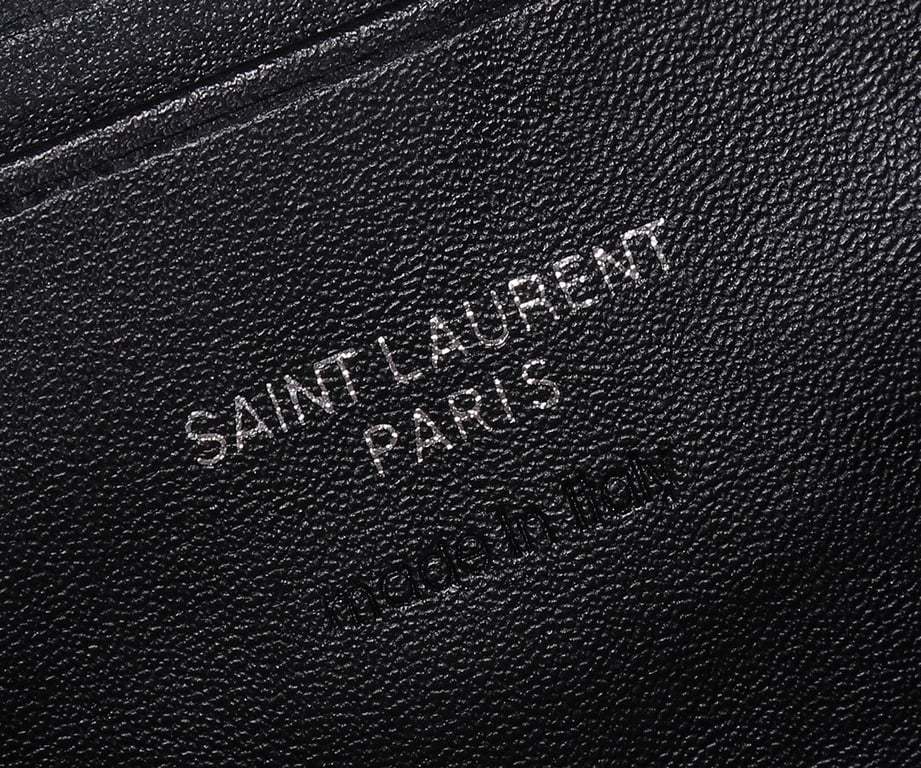 SAINT LAURENT LOU CAMERA BAG IN QUILTED NOIR LEATHER BLACK 18CM