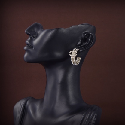 CC METAL STRASS EARRINGS