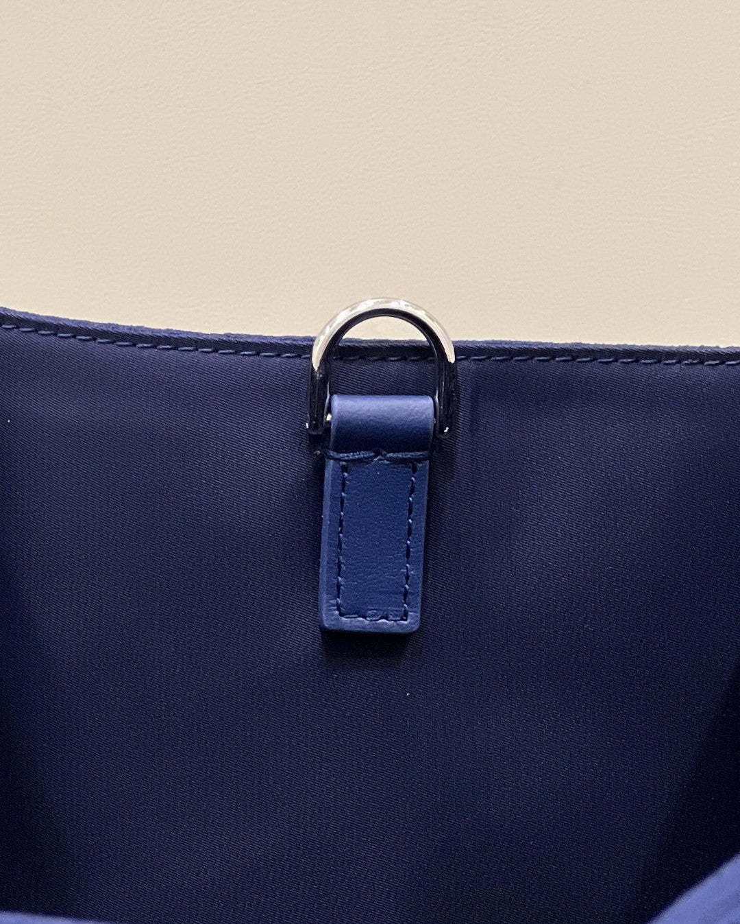 FI Sunshine Medium Navy Blue FF fabric shopper Bag For Woman 31cm/12in