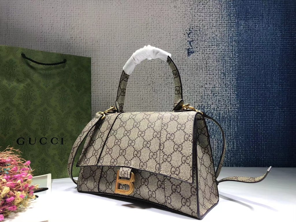 GG X BALENCIAGA WOMEN'S HOURGLASS SMALL HANDBAG