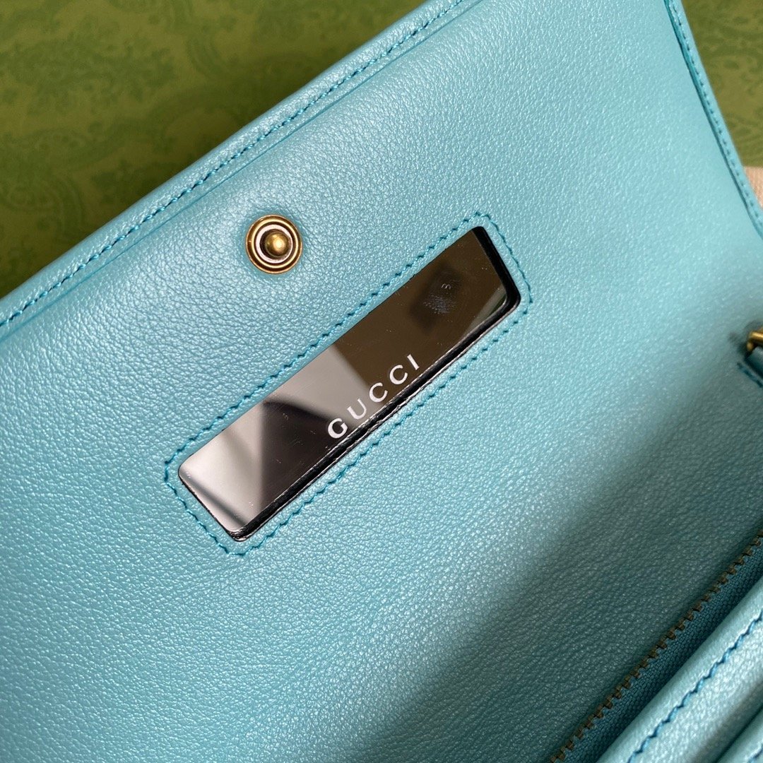 gg Diana Chain Wallet With Bamboo Blue For Women, Women’s Bags 7.4in/19cm gg